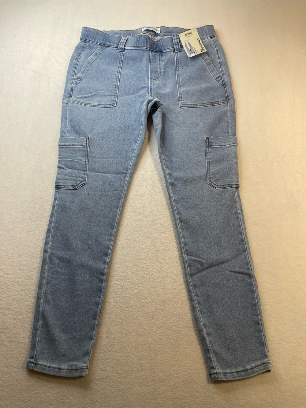 No Boundaries Light Blue Cropped Cargo pants WOMENS SIZE 12-14 LARGE NWT